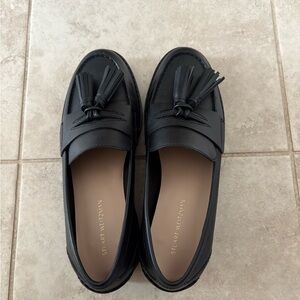 Stuart Weitzman Black Tassel Loafers for Men